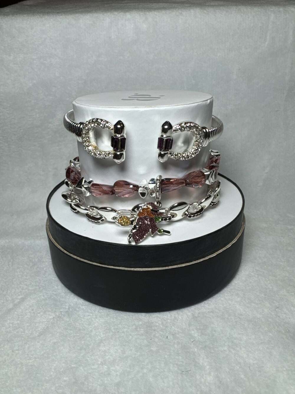 BP Witch Please Halloween Stack Removable Flying Witch Charm Silver Plating